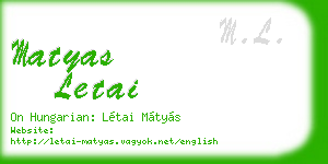 matyas letai business card